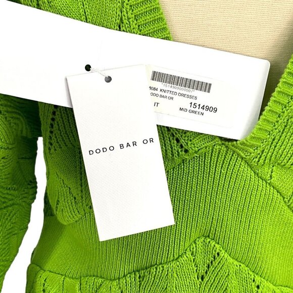 NWT DODO BAR OR Size 42 US 4-6 Simmons Dress Green Knit Tassles Maxi Half Sleeve - Picture 11 of 14